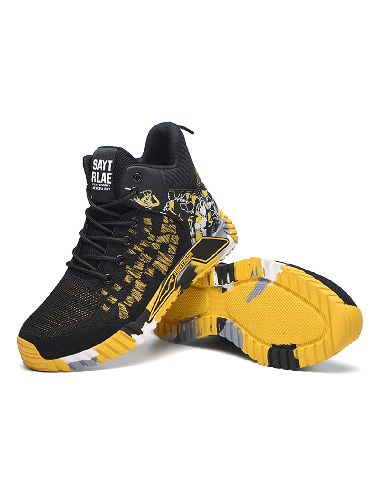 Steel Toe Boots for Men Work Safety Shoes Anti-Smash Anti-Puncture Indestructible Shoes Construction Working Boots Outdoor Security Boots Yellow